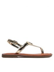 Polo Ralph Lauren Sandały Tierney Iv RF104015 Złoty. Żółte sandały Polo Ralph Lauren, bez wzorów, ze skóry, bez obcasa, na płaskiej podeszwie, bez zapięcia. Za 449.99 zł.