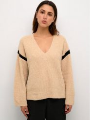 Karen by Simonsen Sweter Kirstenkb 10104564 Beżowy Relaxed Fit. Brązowe swetry Karen by Simonsen, l, bez wzorów, z syntetyku, bez ramiączek. Za 279.99 zł.