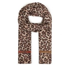 Szal Guess. Brązowe szaliki i kominy Guess, z aplikacjami. Za 199.99 zł.