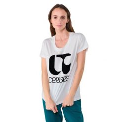 Koszulka damska Le Temps des cerises Taolo. Białe t-shirty sportowe Le Temps Des Cerises, bez wzorów, bez ramiączek. Za 136.00 zł.