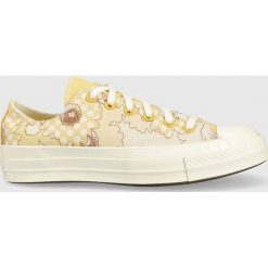 Converse tenisówki CHUCK 70 OX damskie kolor beżowy. Brązowe trampki Converse, bez wzorów, z gumy, bez zapięcia. W wyprzedaży za 269.99 zł.