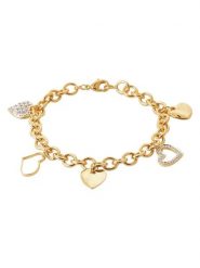 L'Atélier Précieux Pozłacana bransoletka z elementami ozdobnymi rozmiar: onesize. Żółte bransoletki l'Atelier precieux, z cyrkonią, pozłacane. Za 347.99 zł.