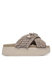 Inuikii Klapki Woven Stones Platform 1004.005.0043 Szary jasny. Szare klapki Inuikii, bez wzorów, z materiału, bez obcasa, bez zapięcia. Za 979.99 zł.