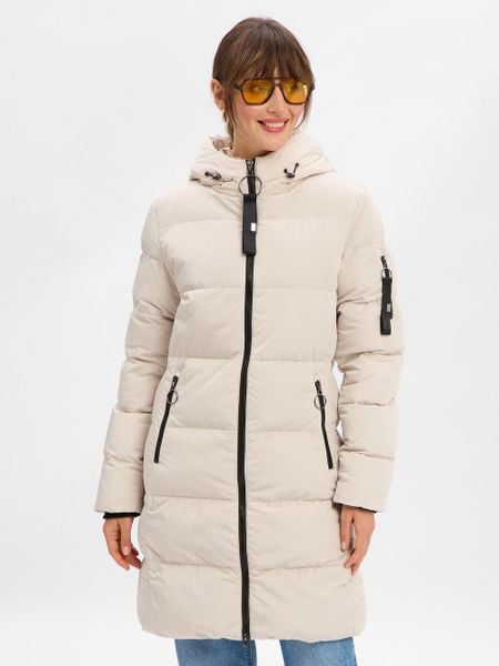 Marie Lund Pikowany płaszcz damski Kobiety szary jednolity, 46. Szare płaszcze Marie Lund, na zimę, bez wzorów, eleganckie, bez kaptura. Za 999.95 zł.