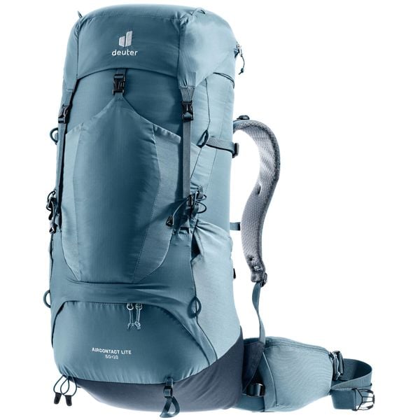 Plecak trekkingowy Deuter Aircontact Lite 50 + 10 - atlantic/ink. Niebieskie plecaki Deuter, bez wzorów, bez dodatków. Za 797.99 zł.