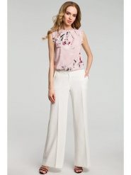 Made of emotion Spodnie w kolorze kremowym rozmiar: S. Brązowe spodnie materiałowe Made Of Emotion, bez wzorów, z materiału. Za 164.99 zł.