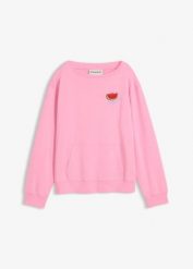 Bluza z czystej bawełny. Czerwone bluzy bonprix, bez wzorów, z bawełny, bez ramiączek, bez kaptura. Za 84.99 zł.