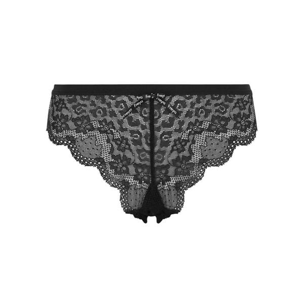 Stringi damskie Freya Fancies. Czarne stringi Freya, bez wzorów, z bawełny. Za 150.00 zł.