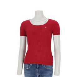 Second life - Lauren Ralph Lauren sweter damski czerwony - Jak nowy. Czerwone swetry Ralph Lauren, l, bez wzorów, z materiału, eleganckie, bez ramiączek. Za 106.46 zł.