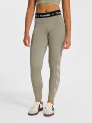 Damskie legginsy Hummel Pulse. Szare legginsy Hummel, bez wzorów, z elastanu. Za 184.50 zł.