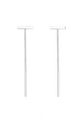 Elli Damskie kolczyki do przeciągania Pull-Through Geo Trend w srebrze próby 925 Sterling Silver Naszyjniki 1 ct. Szare naszyjniki Elli, z materiału, srebrne. Za 163.99 zł.