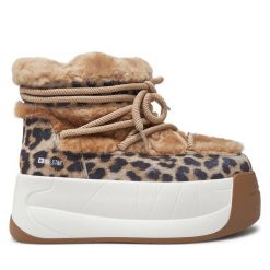 Śniegowce Big Star Shoes. Brązowe śniegowce BIG STAR SHOES, bez wzorów, bez zapięcia. Za 519.99 zł.