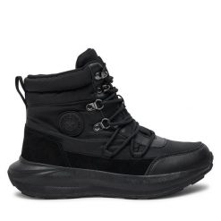 Trzewiki Big Star Shoes. Czarne botki BIG STAR SHOES, bez wzorów, retro, bez obcasa, na płaskiej podeszwie, bez zapięcia. Za 169.99 zł.