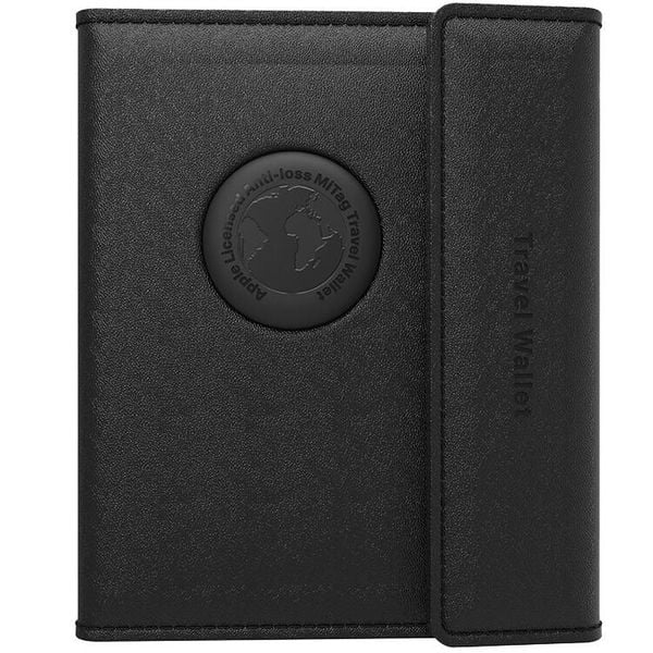 Portfel czarny z lokalizatorem iOS MiTag MILI. Czarne portfele MILI, bez wzorów. Za 99.99 zł.