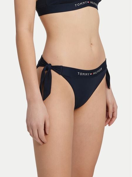Tommy Hilfiger Dół od bikini UW0UW06362 Granatowy. Niebieskie bikini Tommy Hilfiger, bez wzorów, z syntetyku. Za 152.99 zł.