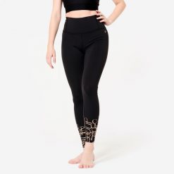 Legginsy do tańca nowoczesnego damskie Starever wysoki stan. Białe legginsy STAREVER, bez wzorów, z elastanu, sportowe. W wyprzedaży za 59.99 zł.