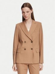 Weekend Max Mara Marynarka Colibri 2625916021 Brązowy Regular Fit. Brązowe marynarki i żakiety Weekend Max Mara, xl, bez wzorów, z bawełny, bez ramiączek. Za 1,339.00 zł.