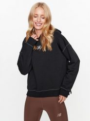 New Balance Bluza Essentials French Terry Hoodie WT33512 Czarny Regular Fit. Czarne bluzy New Balance, m, bez wzorów, z bawełny, bez ramiączek, bez kaptura. Za 249.99 zł.