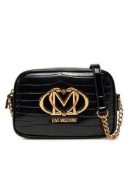 LOVE MOSCHINO Torebka JC4044PP1MLE100A Czarny. Czarne listonoszki Love Moschino, bez wzorów, ze skóry, bez dodatków. Za 899.99 zł.