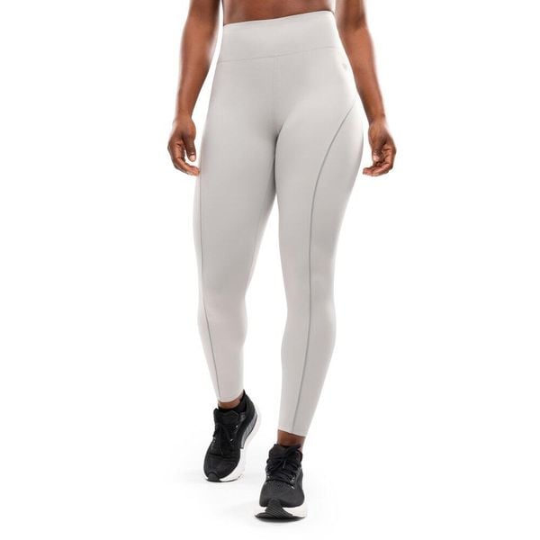 Damskie długie legginsy do biegania Fitness Siroko Lume Light Gray. Szare bielizna termoaktywna damska SIROKO, bez wzorów, z tkaniny, bez ramiączek, do biegania. Za 169.00 zł.