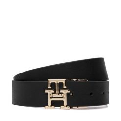 Pasek Tommy Hilfiger. Czarne paski Tommy Hilfiger, bez wzorów. Za 309.99 zł.