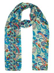 Ipanima Szal w kolorze niebiesko-zielonym - 180 x 100 cm rozmiar: onesize. Niebieskie szaliki i kominy Ipanima, bez wzorów, z materiału. Za 17.99 zł.