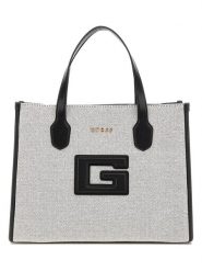 Guess Torebka w kolorze szaro-czarnym - 34 x 26 x 13 cm rozmiar: onesize. Czarne torebki klasyczne Guess, z aplikacjami, z materiału, przez ramię, bez dodatków. Za 505.13 zł.