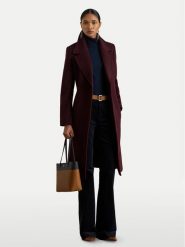 LAUREN RALPH LAUREN Płaszcz wełniany 297962169005 Bordowy Regular Fit. Czerwone płaszcze Lauren Ralph Lauren, na zimę, bez wzorów, z syntetyku, bez kaptura. Za 1,899.00 zł.