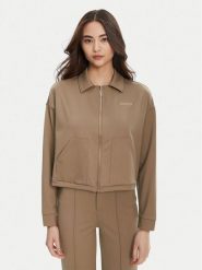 Guess Bluza V5YL08 KCX42 Brązowy Regular Fit. Brązowe bluzy Guess, xxs, z aplikacjami, z syntetyku, bez ramiączek, bez kaptura. Za 299.99 zł.
