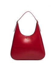 Calvin Klein Torebka Ck Medium Shoulder Bag LV04F3522G Czerwony. Czerwone torebki klasyczne Calvin Klein, bez wzorów, ze skóry, bez dodatków. Za 569.99 zł.