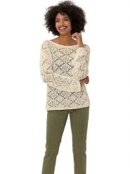 Heine Sweter w kolorze beżowym rozmiar: 34. Brązowe swetry Heine, bez wzorów, z bawełny, bez ramiączek. Za 69.91 zł.