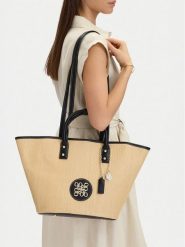 Nine West Torebka CEO-Spring Velvet-LDA9443 Beżowy. Brązowe torebki klasyczne Nine West, bez wzorów, z syntetyku, bez dodatków. Za 249.99 zł.