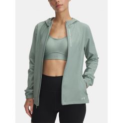 Kurtka Damska Treningowa Under Armour Outrun The Storm Jacket. Zielone kurtki do biegania Under Armour, bez wzorów, bez kaptura, do biegania. Za 399.99 zł.