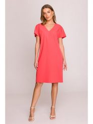 Stylove Sukienka w kolorze czerwonym rozmiar: XL. Czerwone sukienki Stylove, na co dzień, xl, bez wzorów, bez kołnierzyka, bez ramiączek, midi, proste. Za 203.45 zł.