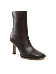 Gino Rossi Botki 105272 Brązowy. Brązowe botki Gino Rossi, bez wzorów, ze skóry, bez obcasa, na szpilce, bez zapięcia. Za 309.99 zł.