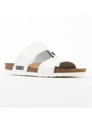 Sunbay Klapki "Vero" w kolorze białym rozmiar: 38. Białe klapki Sunbay, bez wzorów, klasyczne, z otwartym noskiem, bez obcasa, bez zapięcia. Za 169.95 zł.