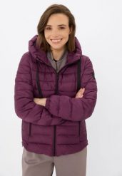 Pikowana kurtka J-NORDIC. Fioletowe kurtki przejściowe sportowe Volcano, na zimę, s, bez wzorów, z materiału, bez kaptura. Za 299.99 zł.