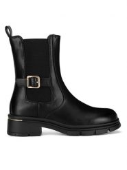JENNY Sztyblety HY60187-2 Czarny. Czarne botki Jenny, bez wzorów, bez obcasa, na płaskiej podeszwie, bez zapięcia. Za 143.99 zł.