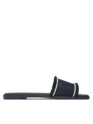 Tommy Hilfiger Klapki Fringe Canvas Flat Sandal FW0FW08908 Granatowy. Niebieskie klapki Tommy Hilfiger, bez wzorów, z materiału, bez obcasa, bez zapięcia. Za 249.99 zł.
