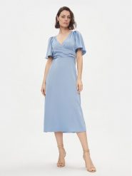 YAS Sukienka koktajlowa Athena 26032476 Niebieski Regular Fit. Niebieskie sukienki YAS, s, bez wzorów, z syntetyku, wizytowe, bez kołnierzyka, bez ramiączek. Za 249.99 zł.