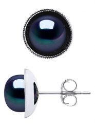 Mitzuko Srebrne kolczyki-wkrętki z perłami rozmiar: onesize. Niebieskie kolczyki Mitzuko, z perłą, srebrne. Za 217.99 zł.