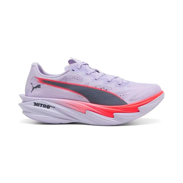 Damskie buty do biegania Puma Deviate Nitro Elite 4. Fioletowe buty do biegania Puma, bez wzorów, z kauczuku, bez zapięcia, do biegania. Za 916.50 zł.
