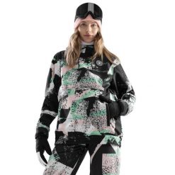 Kurtka snowboardowa damska W1-W Crest. Kurtki narciarskie SIROKO, bez wzorów, z softshellu, bez kaptura, narciarskie. W wyprzedaży za 297.00 zł.