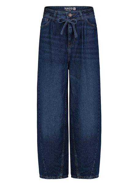 Sublevel Dżinsy - Comfort fit - w kolorze granatowym rozmiar: M. Niebieskie jeansy Sublevel, m, z aplikacjami, ze skóry, klasyczne, z podwyższonym stanem. Za 109.26 zł.