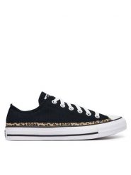 Converse Trampki CHUCK TAYLOR ALL STAR LEOPARD A19180C Czarny. Czarne trampki Converse, bez wzorów, z materiału, retro, bez zapięcia. Za 329.99 zł.