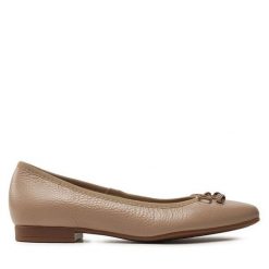 Baleriny Ryłko. Brązowe baleriny Ryłko, bez wzorów, bez obcasa, bez zapięcia. Za 339.99 zł.