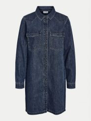 Noisy May Sukienka jeansowa New Signe 27034106 Granatowy Relaxed Fit. Niebieskie sukienki Noisy May, xs, bez wzorów, z bawełny, bez kołnierzyka, bez ramiączek. Za 129.99 zł.
