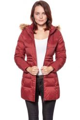 DAMSKA KURTKA ZIMOWA WRANGLER LONG PUFFER SYRAH RED W4105V5S6. Czerwone kurtki Wrangler, na zimę, s, bez wzorów, z puchu, bez kaptura. Za 359.99 zł.