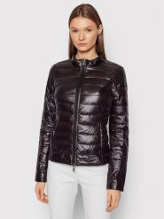 Patrizia Pepe Kurtka puchowa CO0178/A503-K103 Czarny Regular Fit. Czarne kurtki Patrizia Pepe, bez wzorów, z puchu, bez kaptura. Za 579.99 zł.