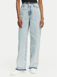 HUGO Jeansy Leni 50557022 Niebieski jasny Loose Fit. Niebieskie jeansy Hugo, bez wzorów, z bawełny. Za 549.99 zł.